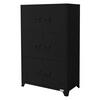 AKTENSCHRANK - Schwarz, Metall (40/120/75cm) - ML-DESIGN