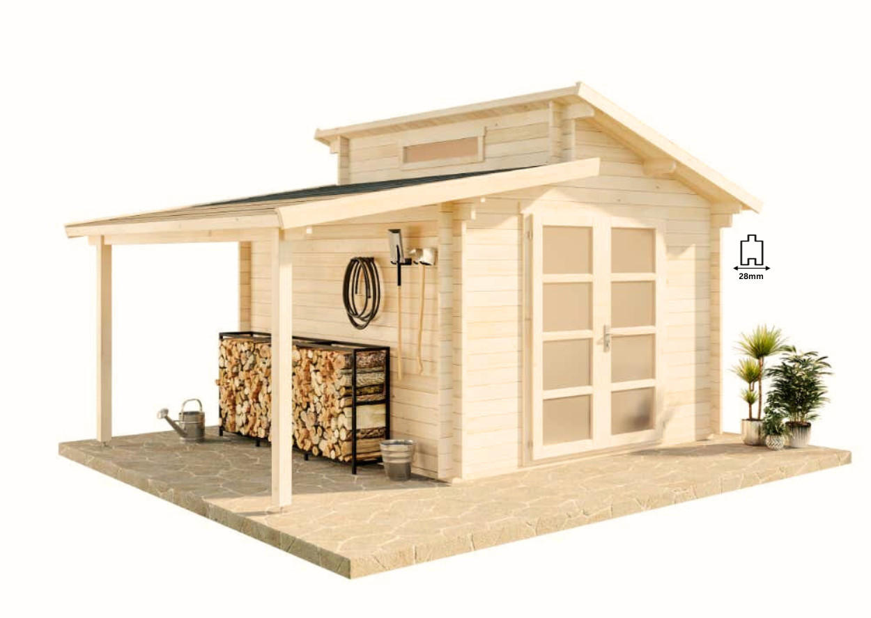 Alpholz Gartenhaus Pinien 490x279x360 cm