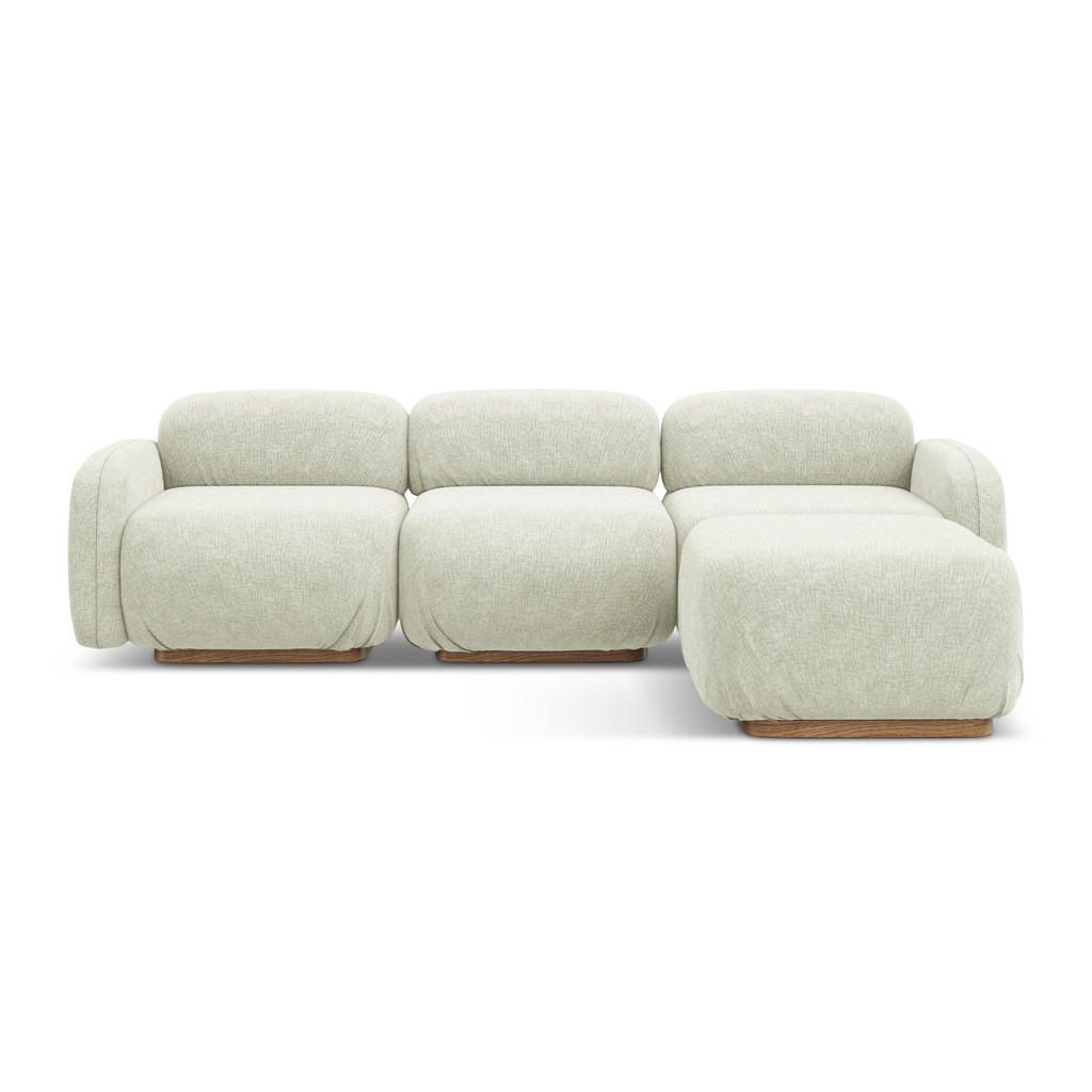 Thumbnail - Makamii Ecksofa, Weiß, Textil, 3-Sitzer, Füllung: Schaumstoff, 270x190 cm, Made in EU, Wohnzimmer, Sofas & Couches, Wohn...