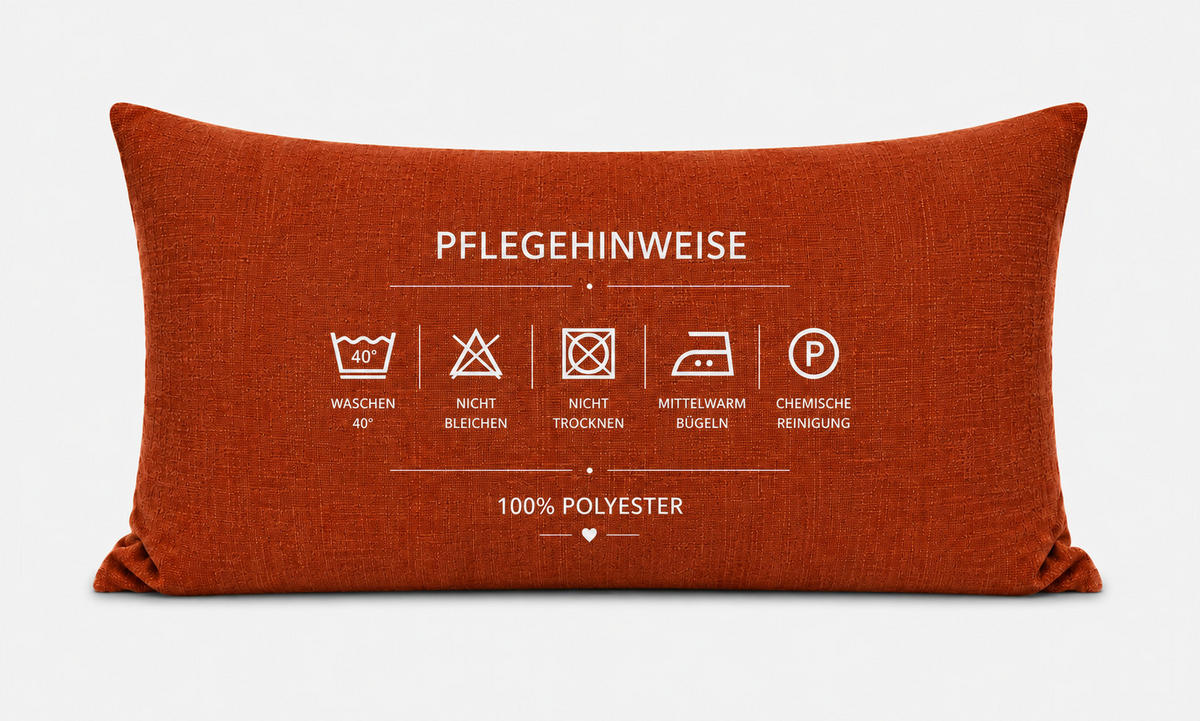 KISSENBEZUG Leinenoptik 40/60 cm Terracotta - Terracotta, Textil (40/60cm) - TiborTex