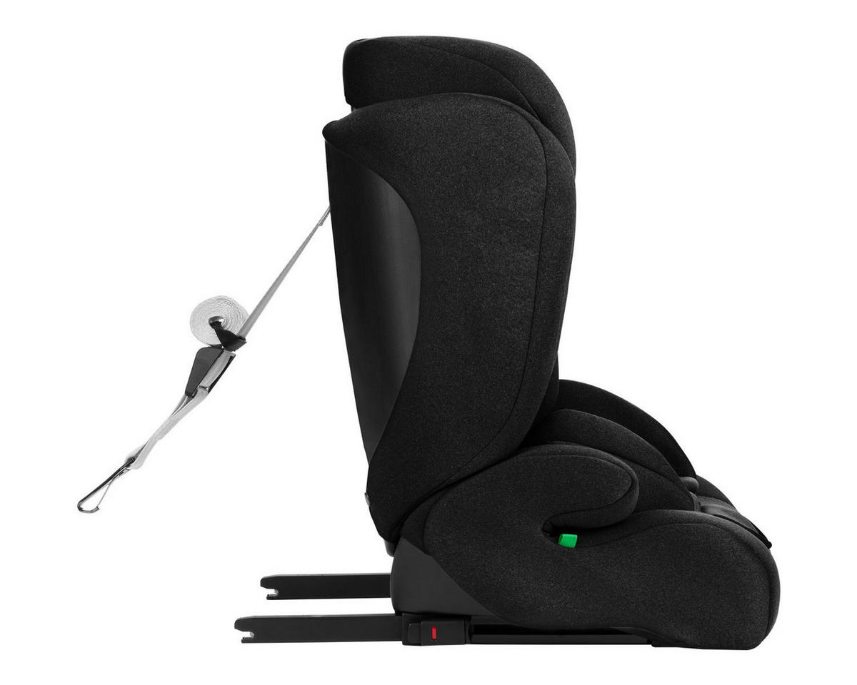 KINDERSITZ i-Cross i-Size schwarz (76-150cm) Isofix Top Tether Kopfstütze Gurt - Schwarz, Kunststoff (40/56/49cm) - Kikka boo