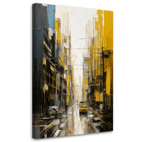 LEINWANDBILD Abstraktion 70x100cm - Gelb, Textil (70/100cm) - Feeby