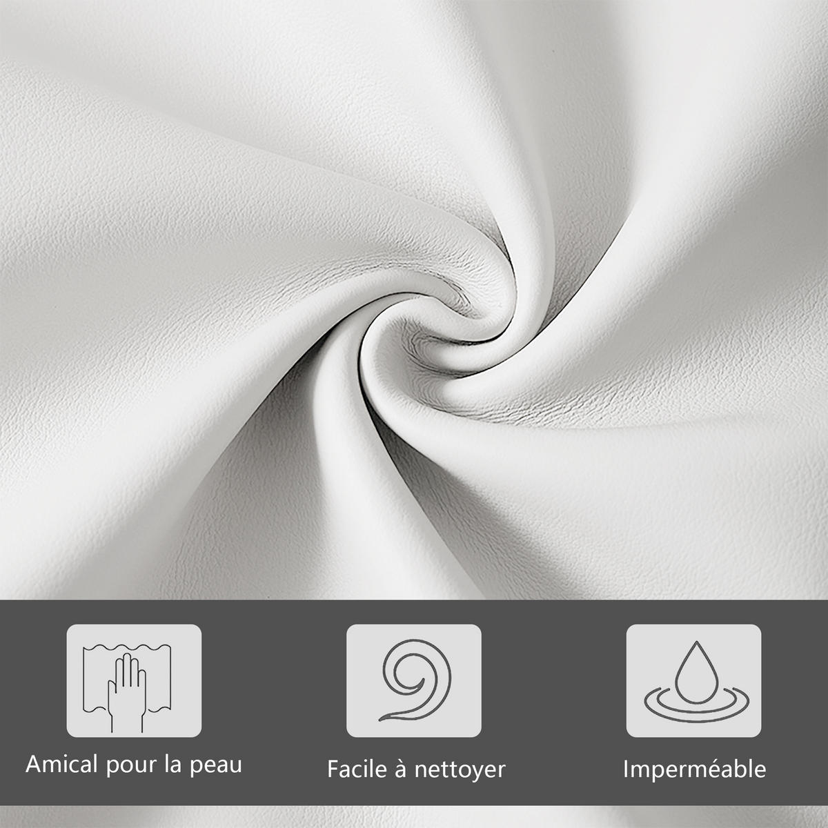 POLSTERBETT 140x200 cm mit LED-Leuchten & Schubladen, Lattenrost und Rückenlehne, Weiß - Weiß, Textil/Metall (140/200cm)