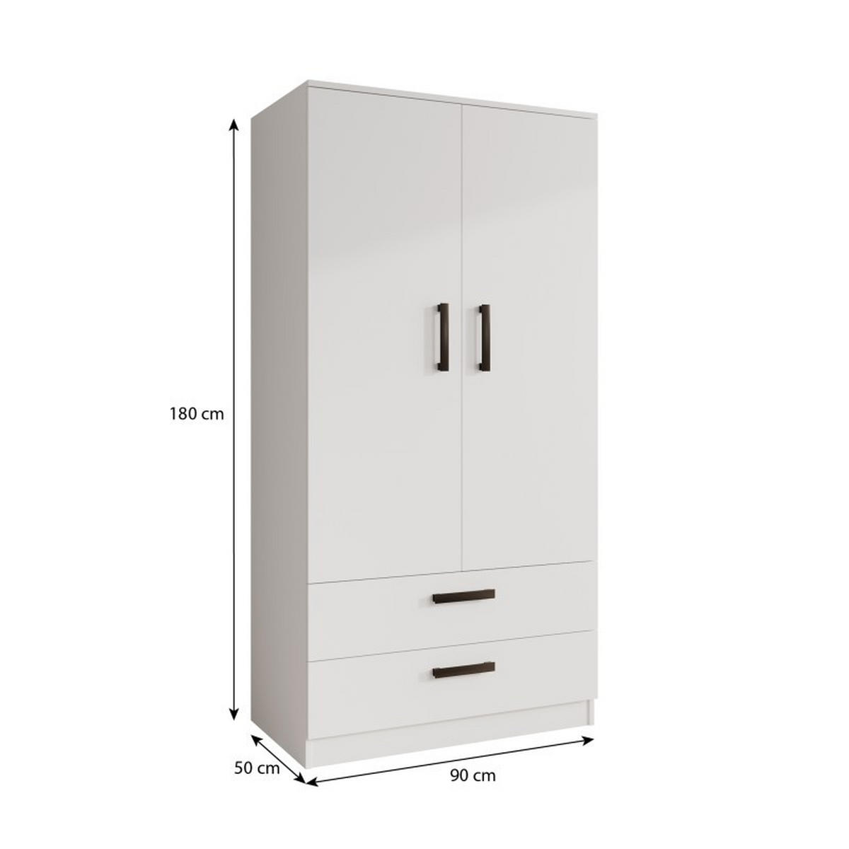 DREHTÜRENSCHRANK Tamara 90 cm, mit Schubladen, 2-türig, artisan - Braun, Kunststoff (180/180/90cm) - Margaret Hadas24