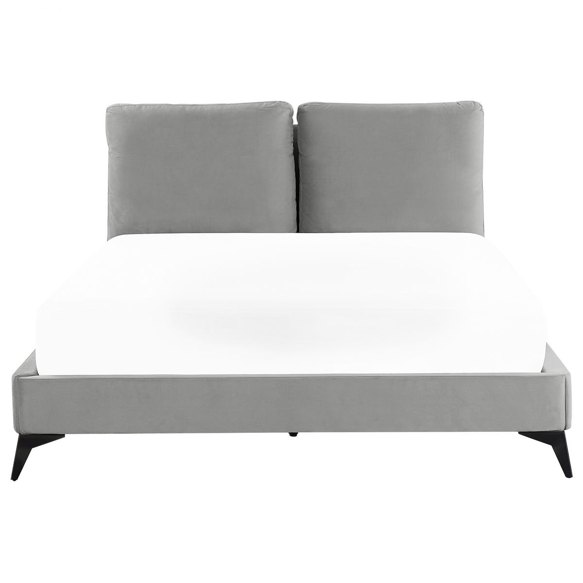 POLSTERBETT 160/200cm Grau Melle - Grau, Textil (160/200cm) - Beliani