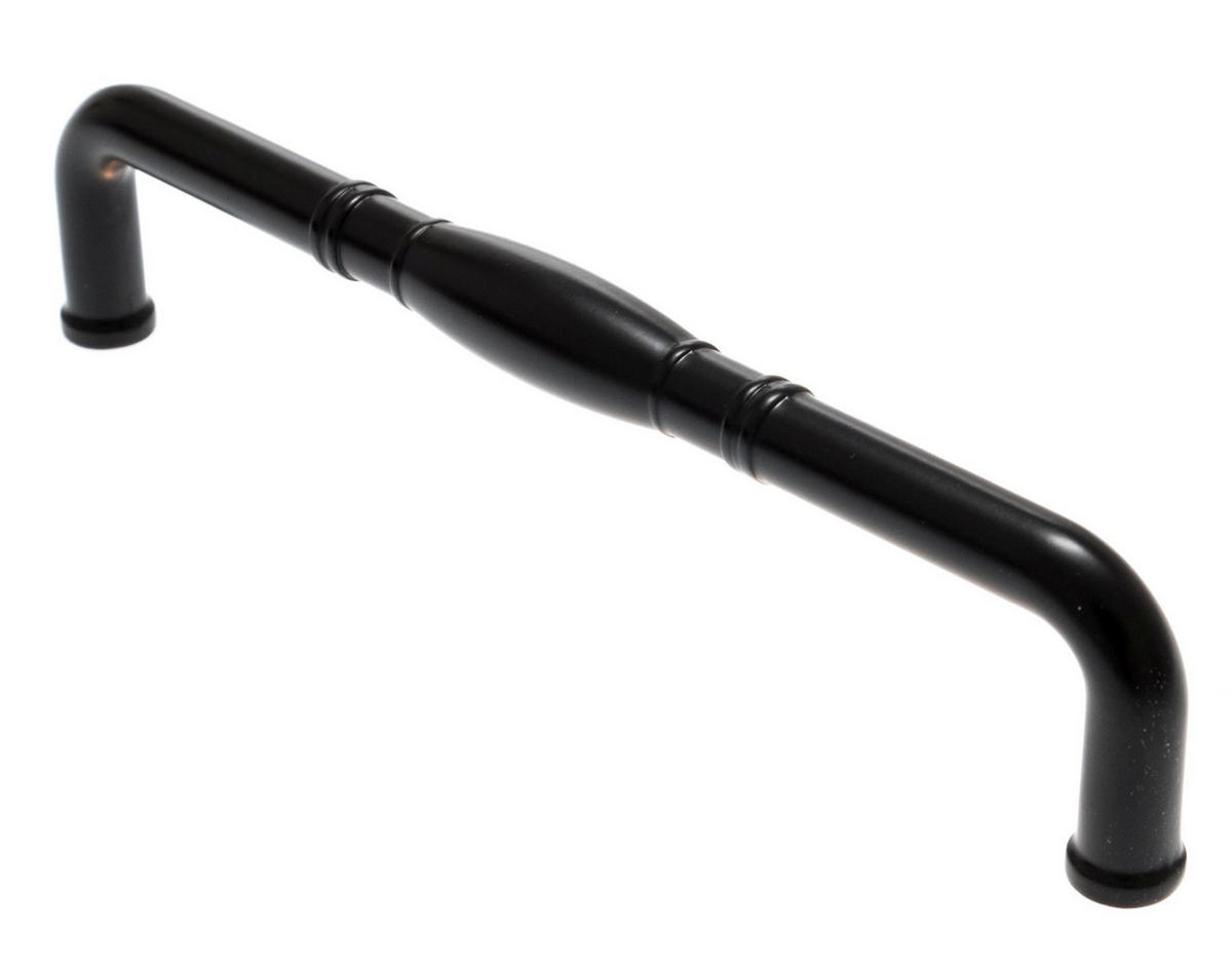 MÖBELGRIFFE 25 BA 128mm, Küchengriffe modern, Schrankgriffe Schwarz - Schwarz, Metall (1/4/14cm)