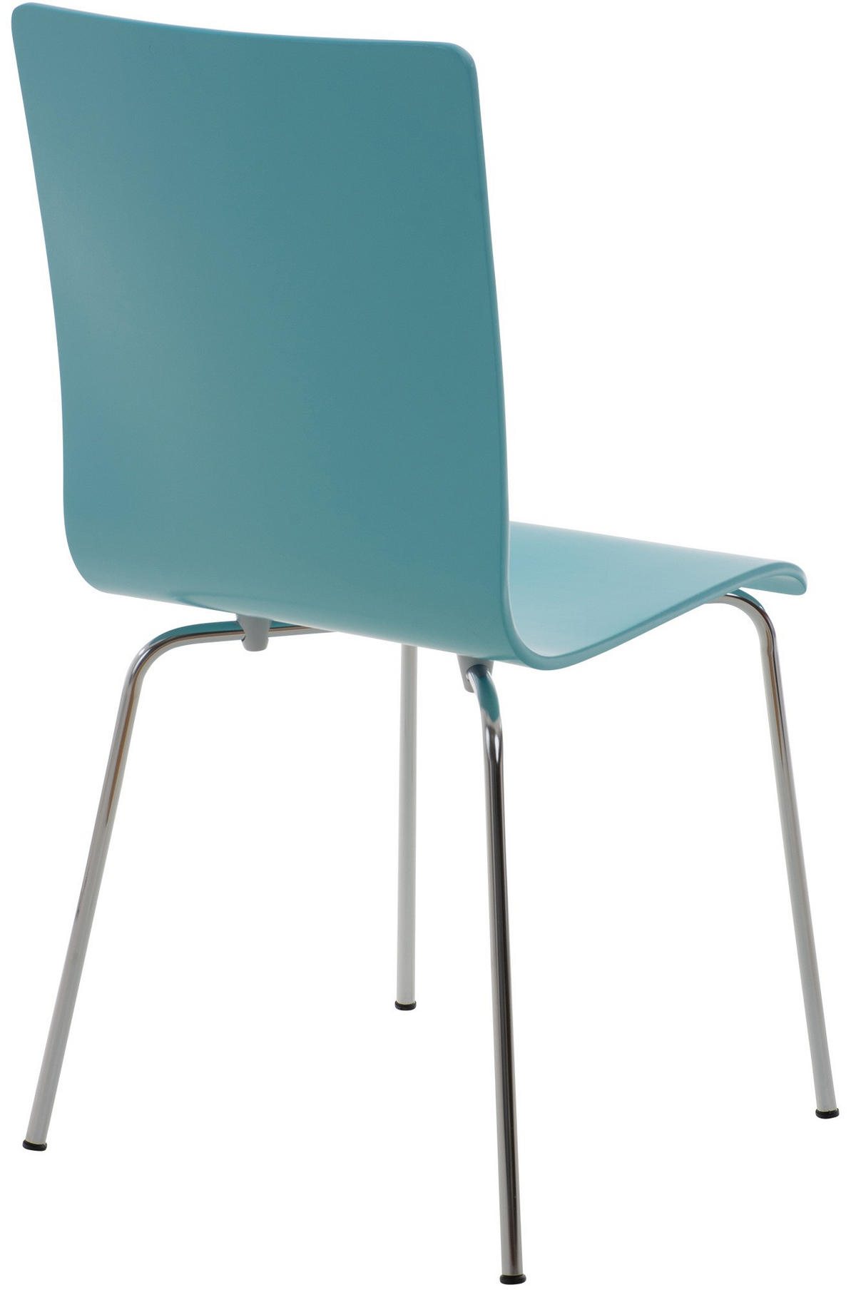 BESUCHERSTUHL 16er Set Holz hellblau - Hellblau, Holz/Metall (43/87/47cm) - CLP
