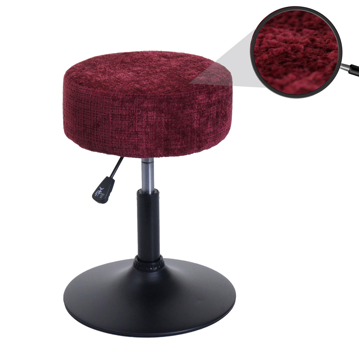 HOCKER Bordeaux - Bordeaux, Textil (37/57/37cm) - MCW