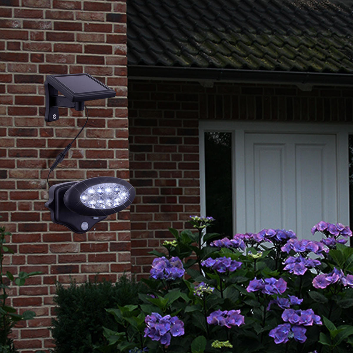 LED STRAHLER Solar Anthrazit Kunststoff - Anthrazit, Kunststoff (17/17/11.3cm) - Globo Lighting