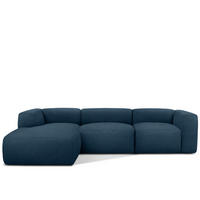 ECKSOFA LINKS BUFFO, Marineblau - Dunkelblau, Holz/Holzwerkstoff (285/176cm) - KONSIMO®