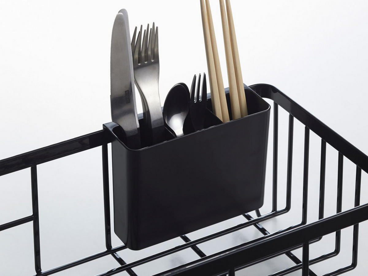 GESCHIRR-ABTROPFGESTELL Tower schwarz 42/17/23 cm - Schwarz, Metall (23/17/42cm) - Yamazaki