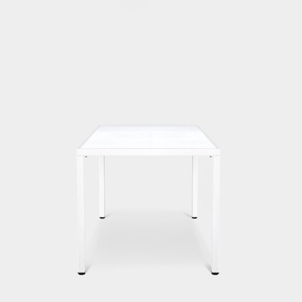 ESSTISCH Jastorf Weiß 165 cm x 76 cm - Weiß, Kunststoff (85/165/76cm)