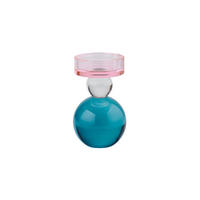 KERZENHALTER Sari Kugel, Kristallglas, Rosa, Mint, Flieder, 13 cm - Rosa, Glas (8/15/8cm) - Gift Company
