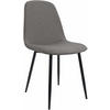 ESSZIMMERSTUHL Stoff Hellgrau - Hellgrau/Schwarz, Textil/Metall (45/88/54cm) - CLP