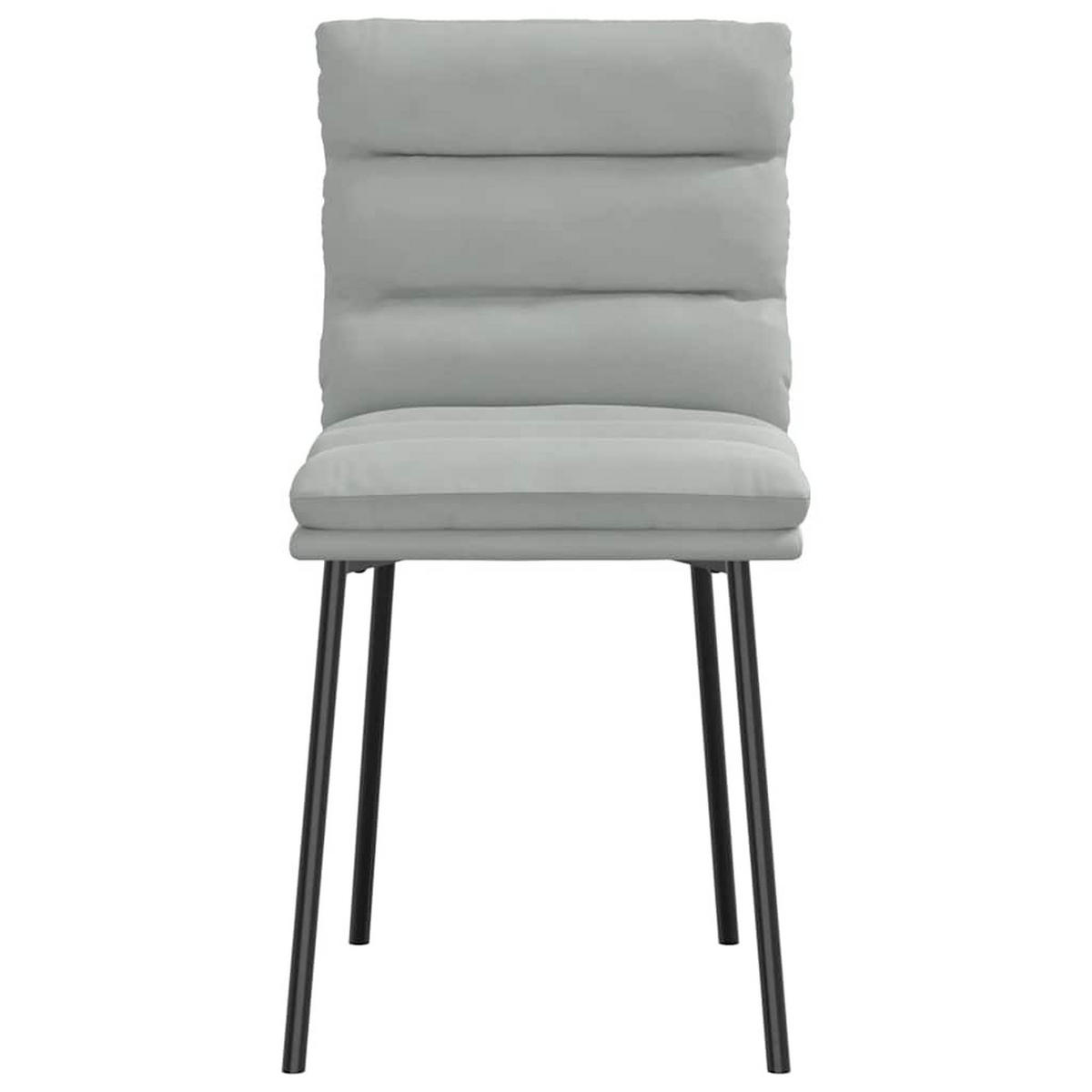 ESSZIMMERSTÜHLE 2 Stk. Hellgrau Samt 45*54*83cm - Hellgrau, Metall (45/83/54cm) - ZMH