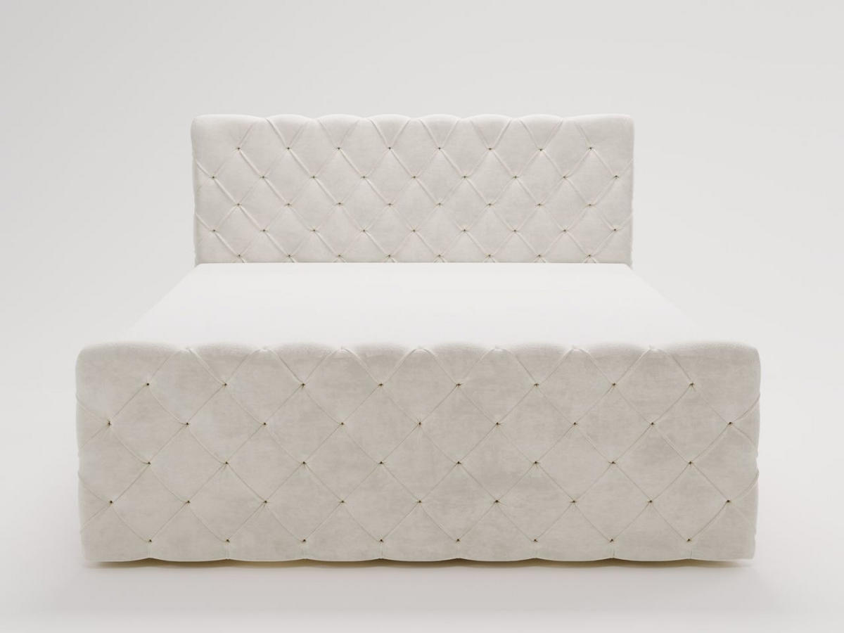 BOXBETT Lunaris 160x200 Creme - Creme, Holz/Textil (160/200cm) - Graingold