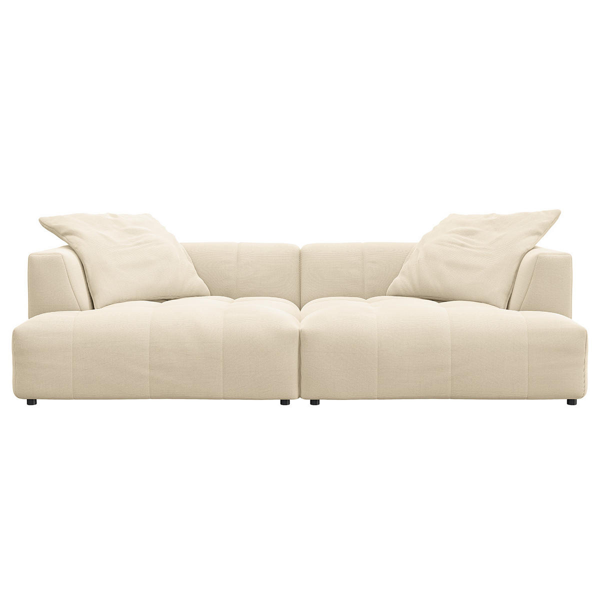 BIGSOFA - Beige, Holz/Kunststoff (272/70/126cm) - home24