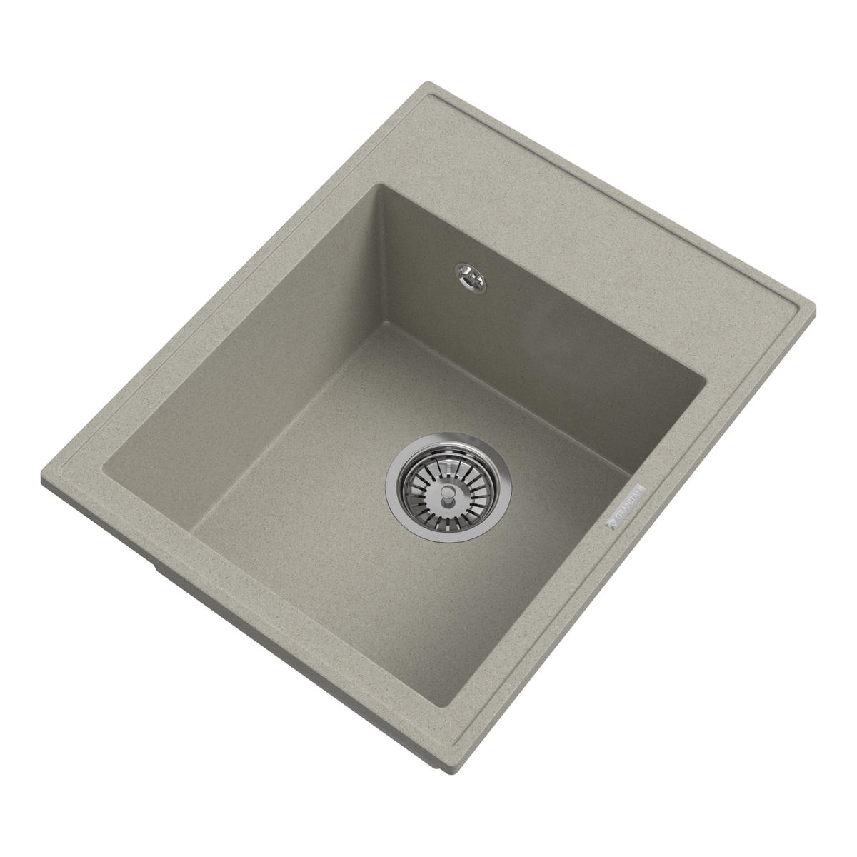 GRANITSPÜLE Nero mit Batterie und Siphon - Braun, Kunststoff/Stein (50/20/40cm) - Granitan