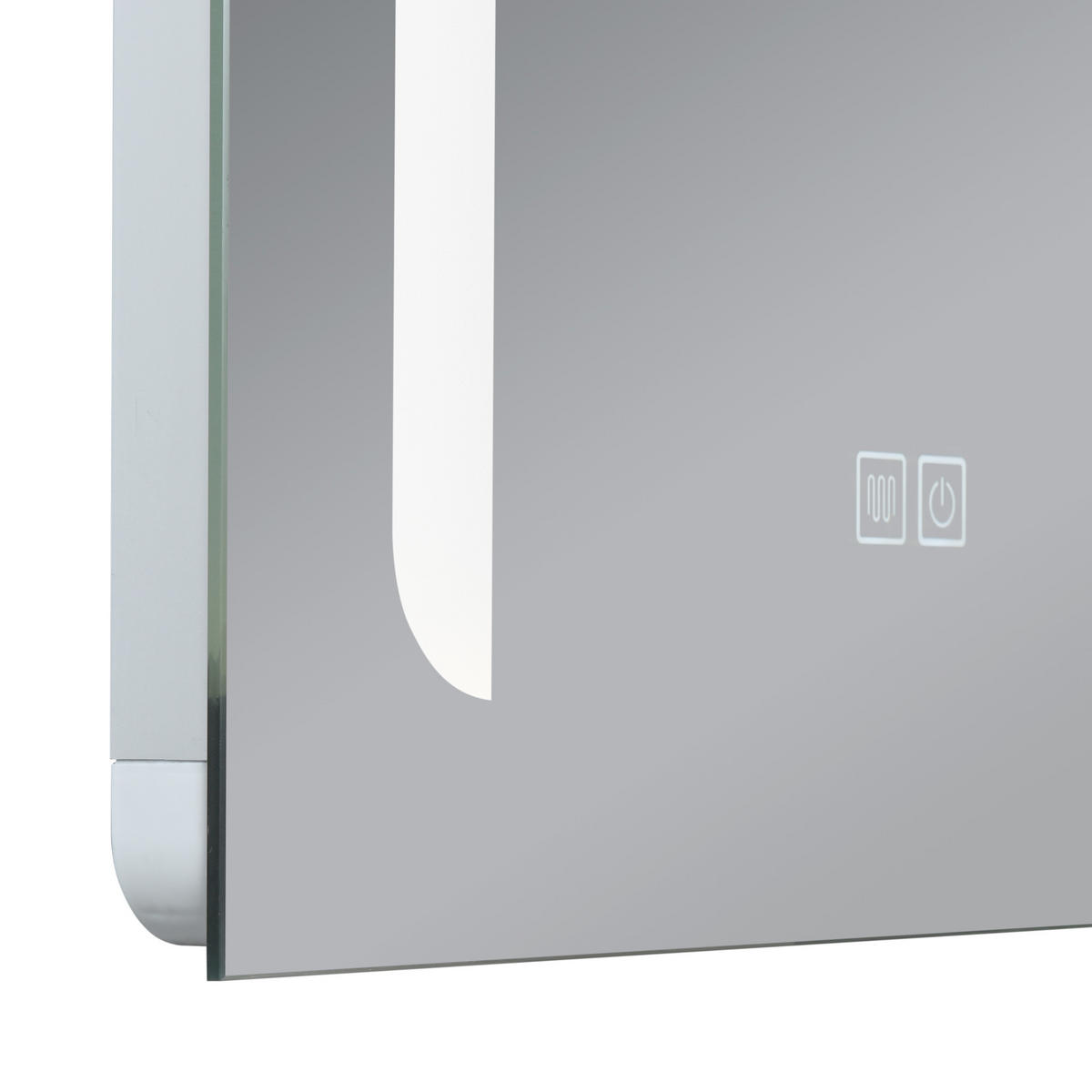 BADEZIMMERSPIEGEL Chambave - Silberfarben, Glas/Metall (45/60/3cm) - pro.tec