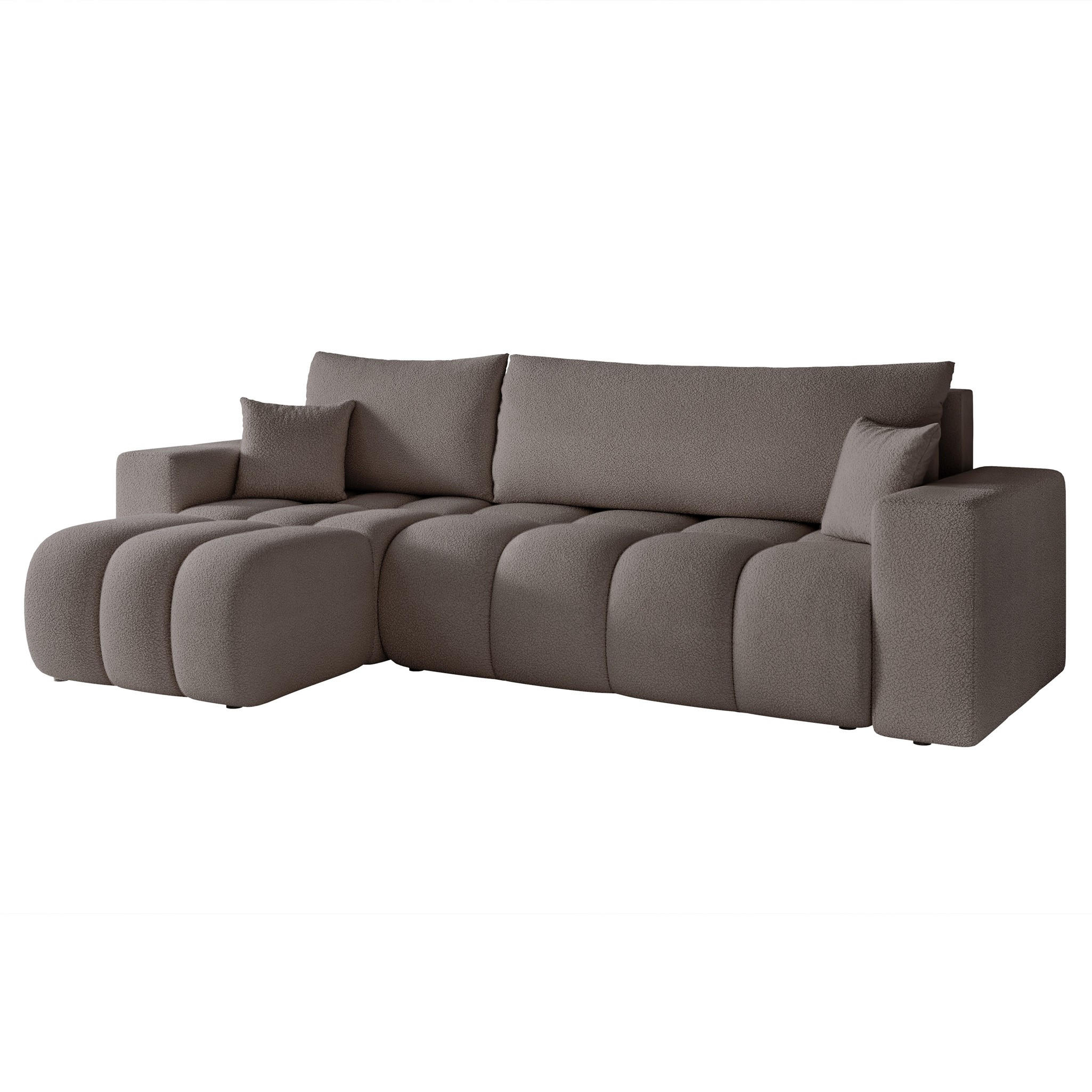 ECKSOFA Anabel Mit Schlaffunktion - Dunkelgrau, Holzwerkstoff/Textil (248/145cm) - Fun Möbel