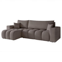 ECKSOFA Anabel Mit Schlaffunktion - Dunkelgrau, Holzwerkstoff/Textil (248/145cm) - Fun Möbel