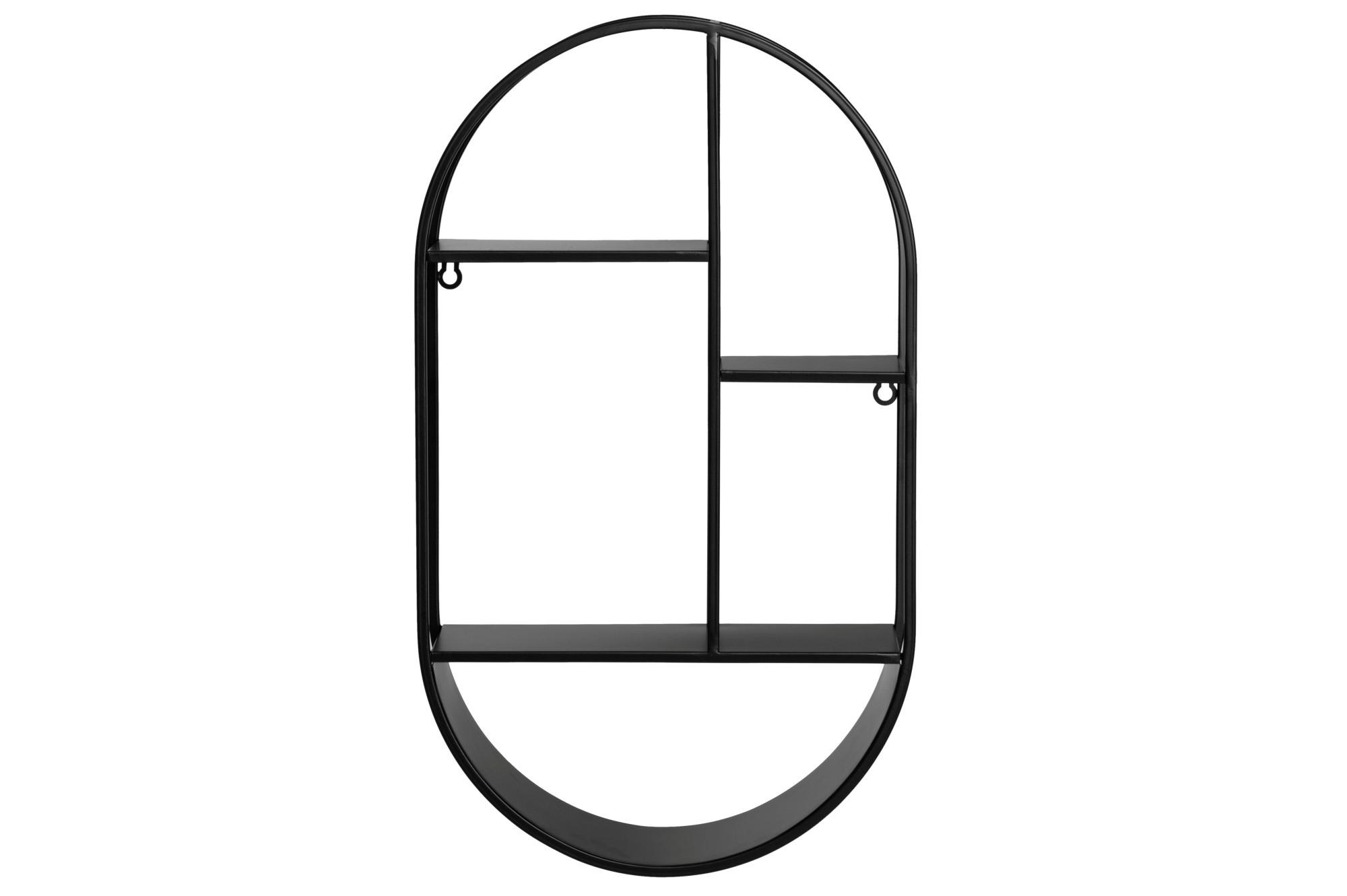 WANDREGAL Siiri 35/60 cm - Schwarz, Metall (35/60/15cm)