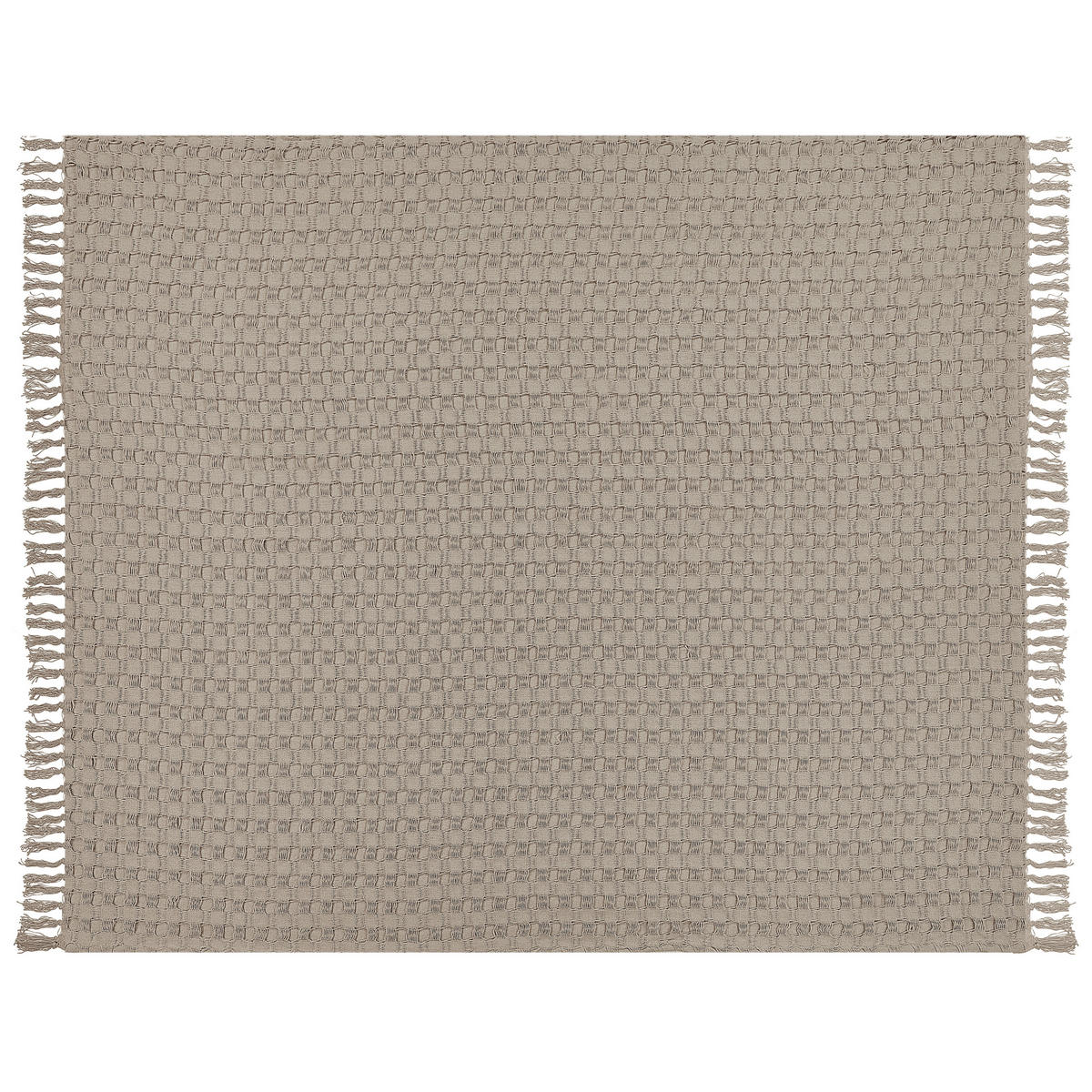 TAGESDECKE Grau 220 x 240 cm Bere - Ecru, Textil (220/240cm) - Beliani