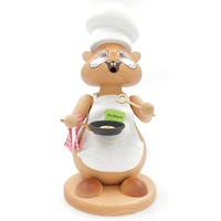 RAUCHFIGUR Hamster Koch 24 cm - Multicolor, Holz (15/1/0.1cm)