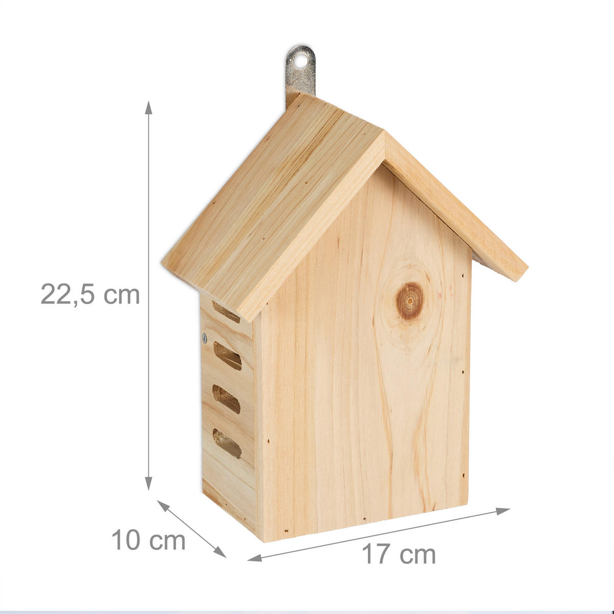 MARIENKÄFERHAUS - Hellbraun, Holz (17/22.5/10cm) - Relaxdays