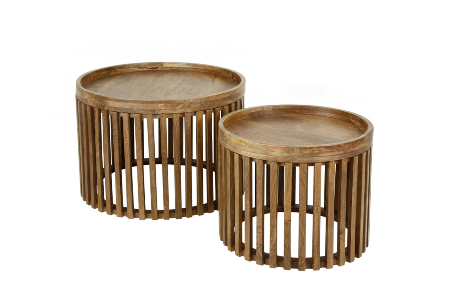 COUCHTISCH-SET LANI Braun Mango - Braun, Mangoholz/Holz (65/65/40cm) - KAWOLA
