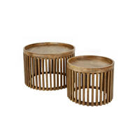 COUCHTISCH-SET LANI Braun Mango - Braun, Mangoholz/Holz (65/65/40cm) - KAWOLA