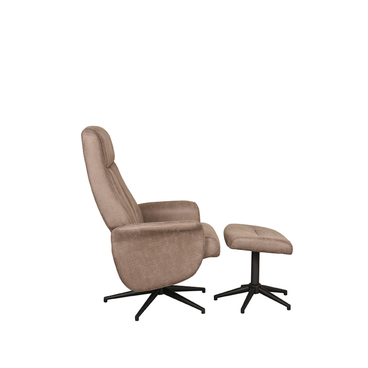 SESSEL Bergen Taupe 62/77/53 cm - Taupe, Textil (77/53/62cm) - LABEL51
