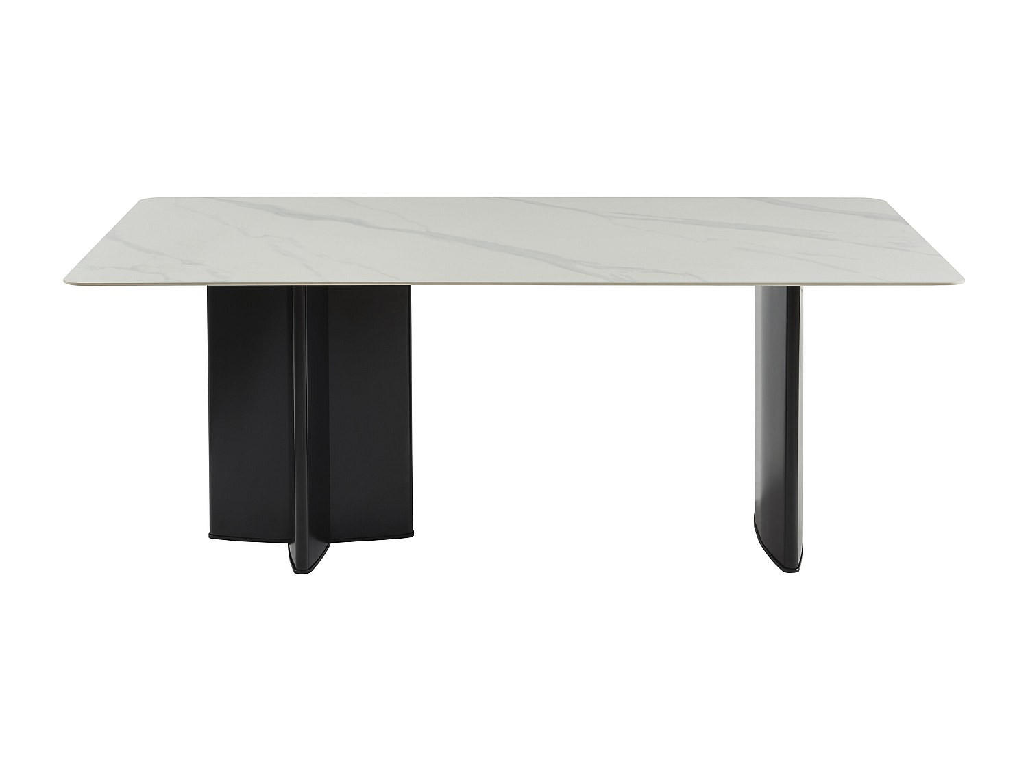ESSTISCH - 8 Personen - Keramik - Schwarz, Weiß - SINAN - Schwarz/Weiß, Keramik (100/200/75.5cm) - Vente-Unique