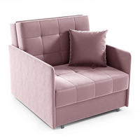SCHLAFSOFA York I, Schlaffunktion, ausziehbare Couch, mit Bettkasten, inkl. Kissen, Kronos 27 - Rosa, Textil (90/85/97cm) - Jerpax