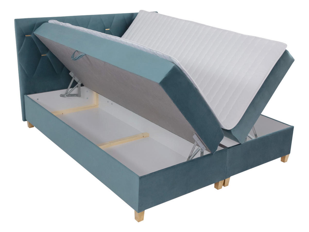 BOXBETT Inez - Gelb, Holz (180/200cm) - MIRJAN24
