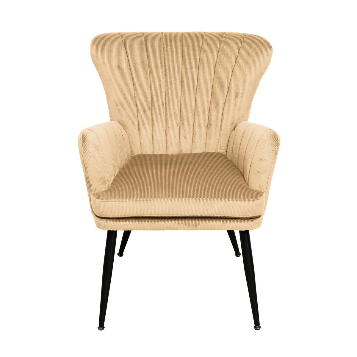 SESSEL SANSA Cord Beige - Beige, Textil (64/85/66cm) - SVITA