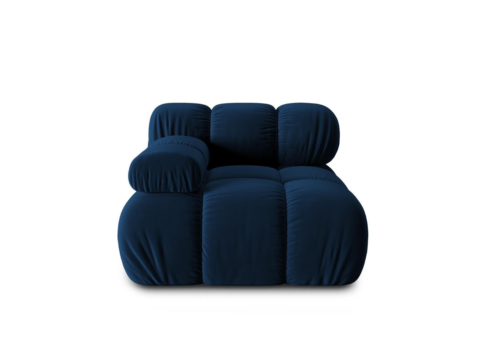 MODUL links Bellis aus Samt königsblau - Dunkelblau, Textil (94/70/94cm) - Micadoni
