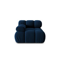 MODUL links Bellis aus Samt königsblau - Dunkelblau, Textil (94/70/94cm) - Micadoni