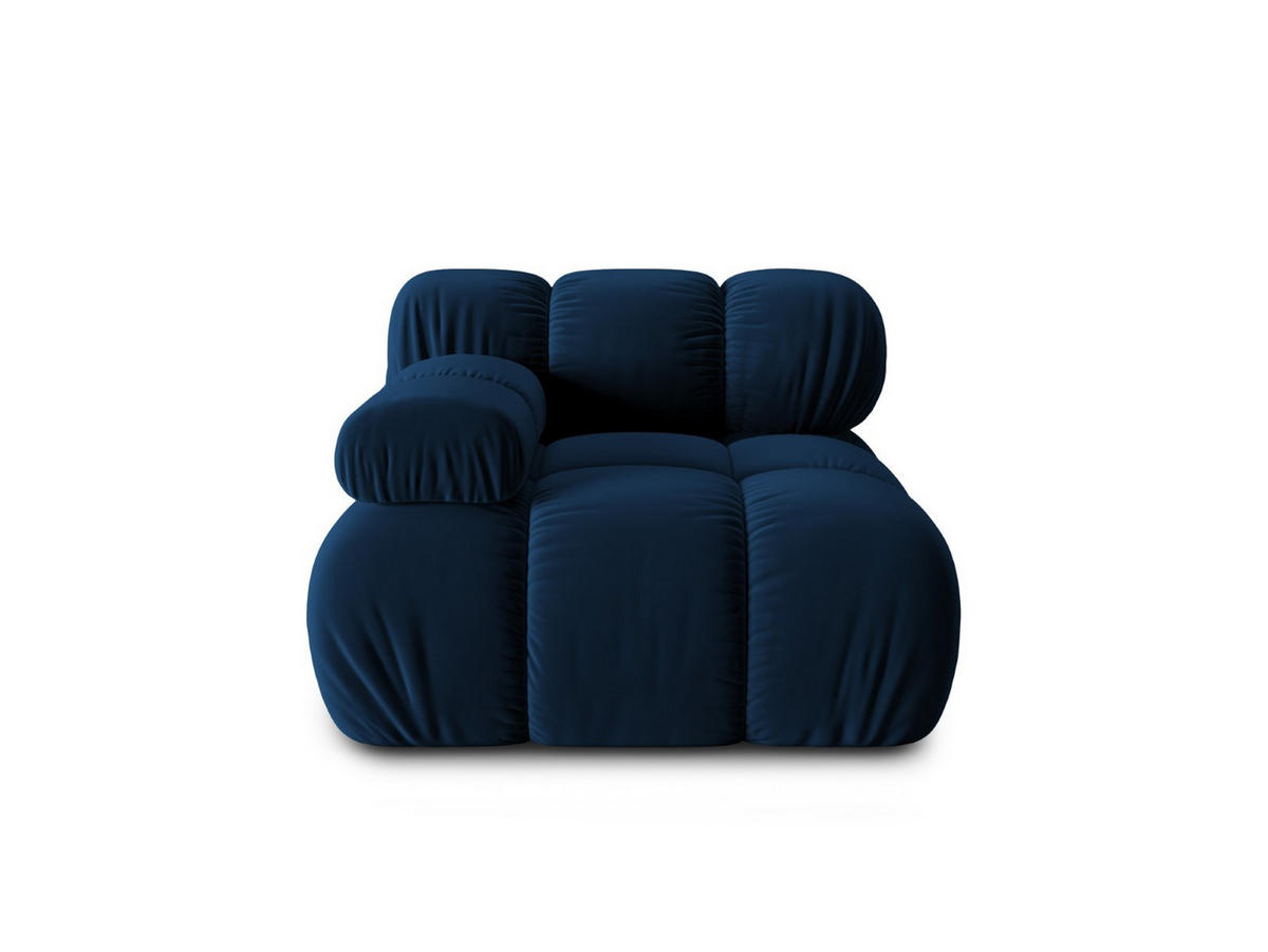 MODUL links Bellis aus Samt königsblau - Dunkelblau, Textil (94/70/94cm) - Micadoni