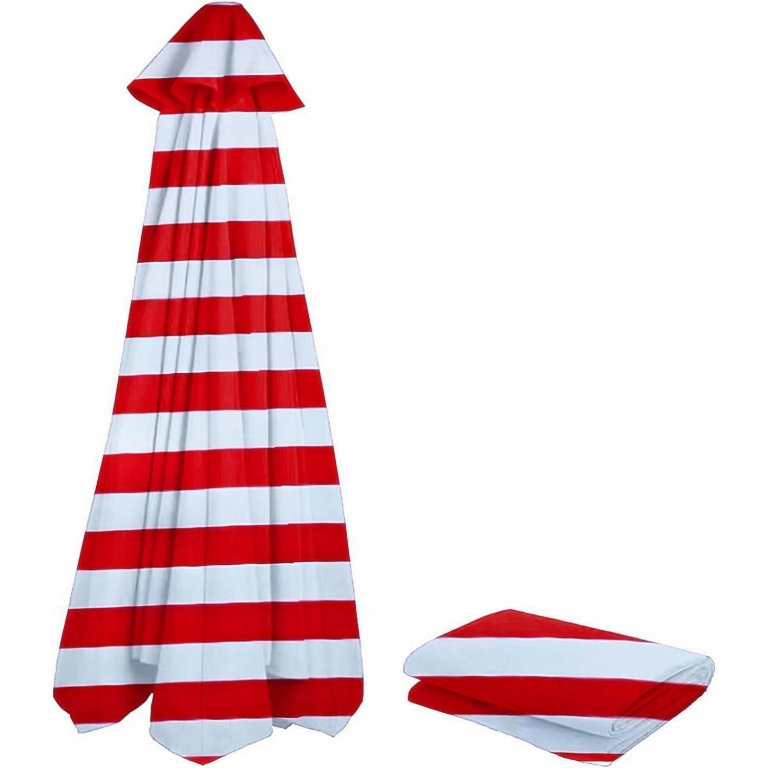 SONNENSCHIRM Ersatzbezug 250 cm Rot/Weiß - Multicolor, Textil (250/250cm)