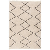 HOCHFLOR LANGFLOR SHAGGY TEPPICH CASABLANCA RAUTEN - Ecru, Textil (140/200cm) - Pergamon