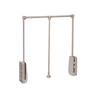 KLEIDERLIFT für Garderoben Hang, 830 - 1150, Bemalte Steinfarbe, Stahl und Kunststoff 10er-set - Grau, Metall (16/9/86.5cm) - EMUCA