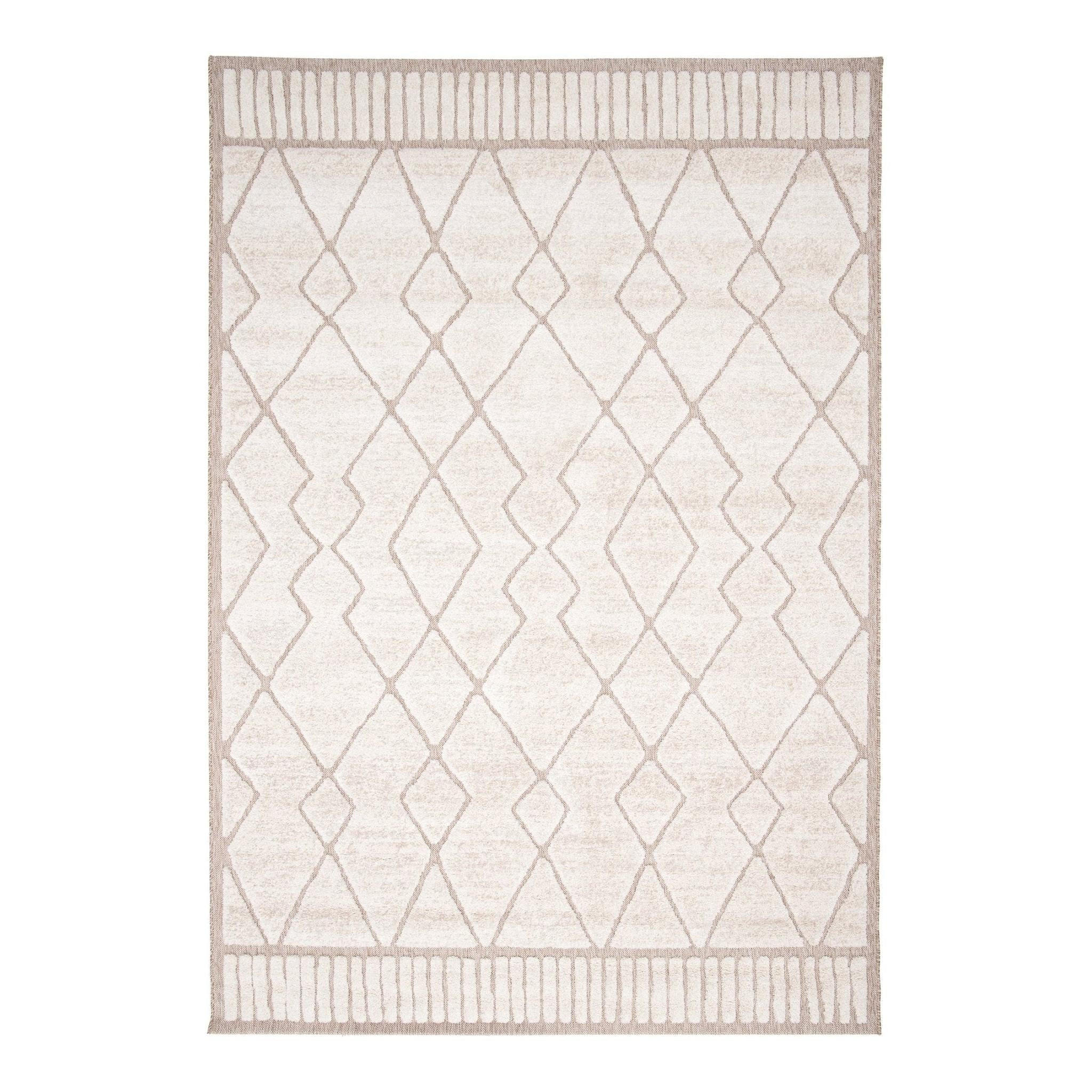 TEPPICH Design Relief-Effekt beige - Beige, Textil (120/170cm) - AFK Living