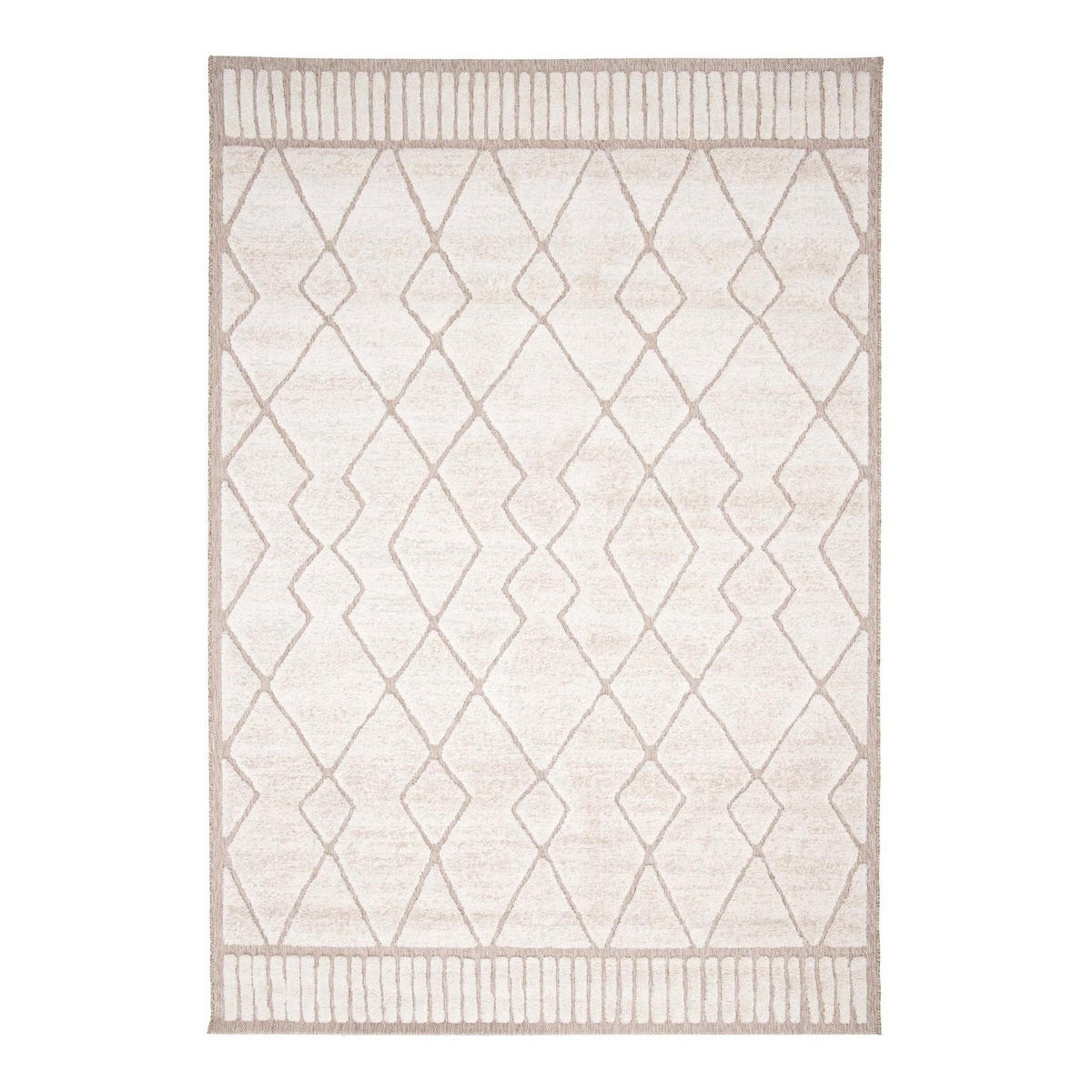 TEPPICH Design Relief-Effekt beige - Beige, Textil (120/170cm) - AFK Living