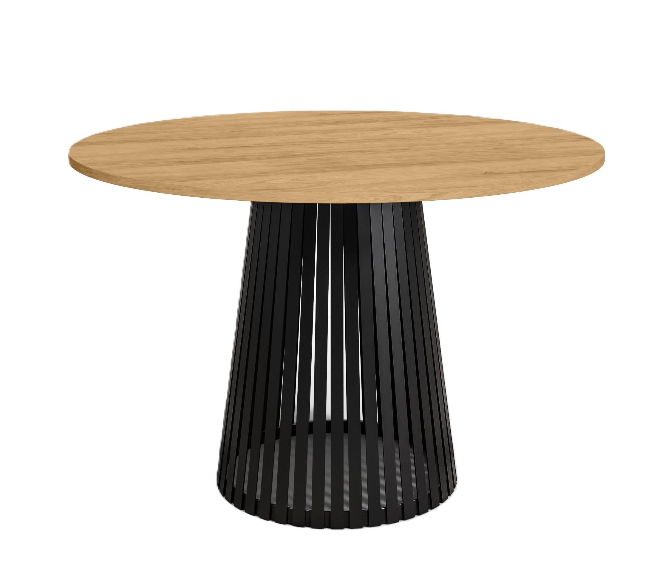 TISCH Braun VIV Mit Lamellen Sonoma Eiche Rund 90 cm - Braun, Holzwerkstoff (90/90/76cm) - Sepro Meble