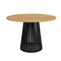 TISCH Braun VIV Mit Lamellen Esszimmer Wohnzimmer Platte 100 cm - Braun, Holzwerkstoff (100/100/76cm) - Sepro Meble