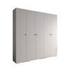 DREHTÜRENSCHRANK 236.7/250/47 5-türig - Schwarz/Weiß, Holz/Metall (250/236.7/47cm) - Abiks Möbel