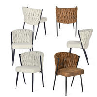 ESSZIMMERSTUHL 6er Set Stoff Beige und Suede - Beige/Braun, Textil (44.5/77/46cm) - Meubles Cosy