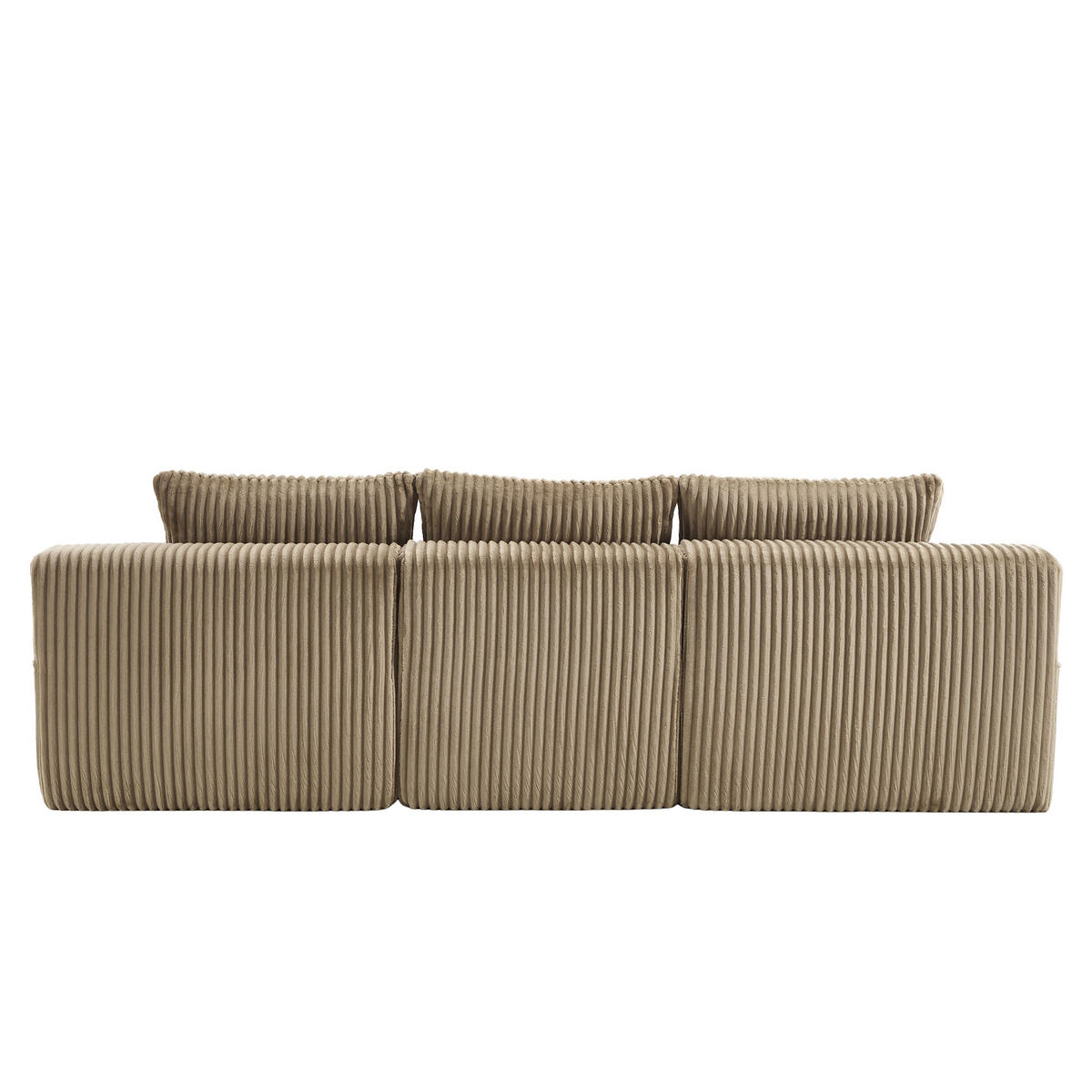 ROHOVÁ SEDAČKA 257/90-160/62 cm Khaki - šedohnědá, textil (160/257cm)
