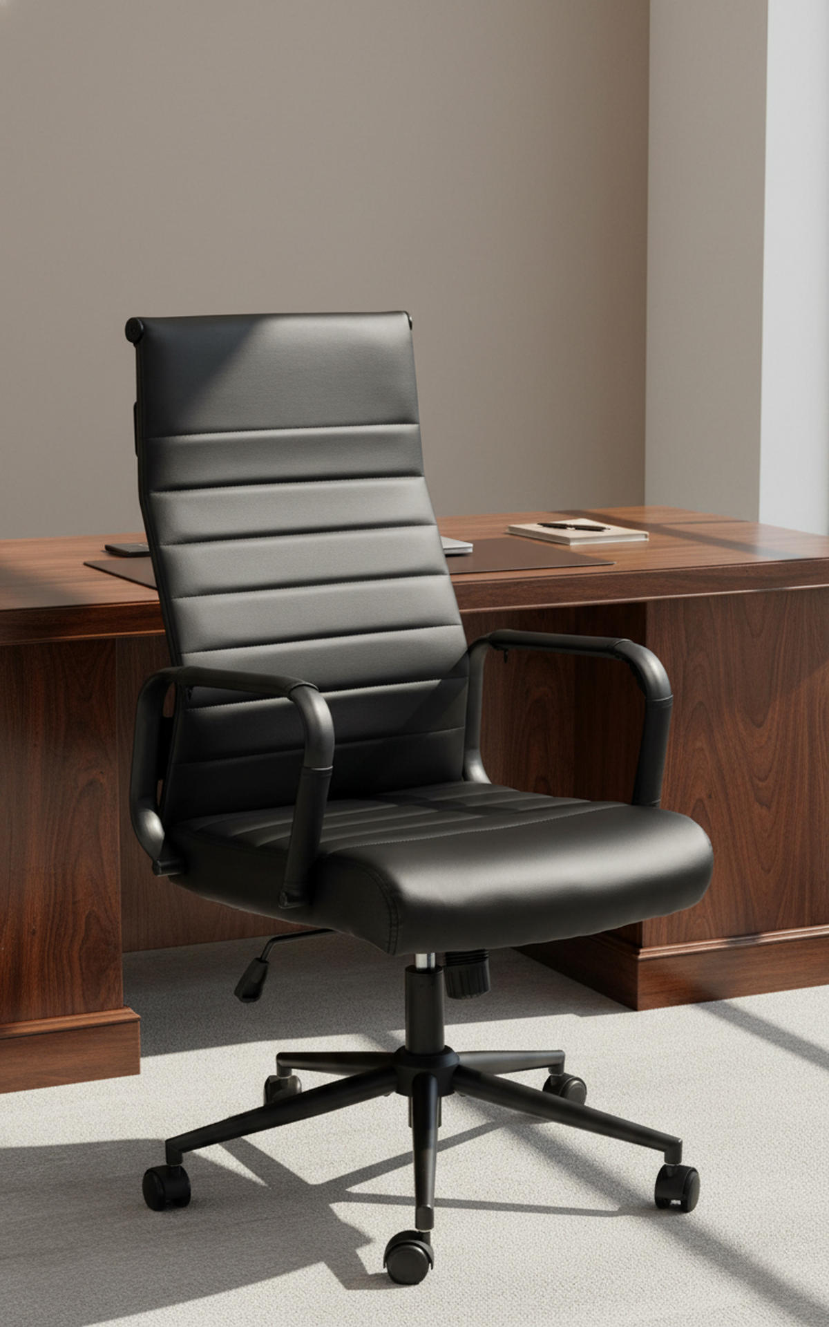 BÜROSTUHL Koro schwarz/schwarz - Schwarz, Metall (58/115/66cm) - TPFLiving